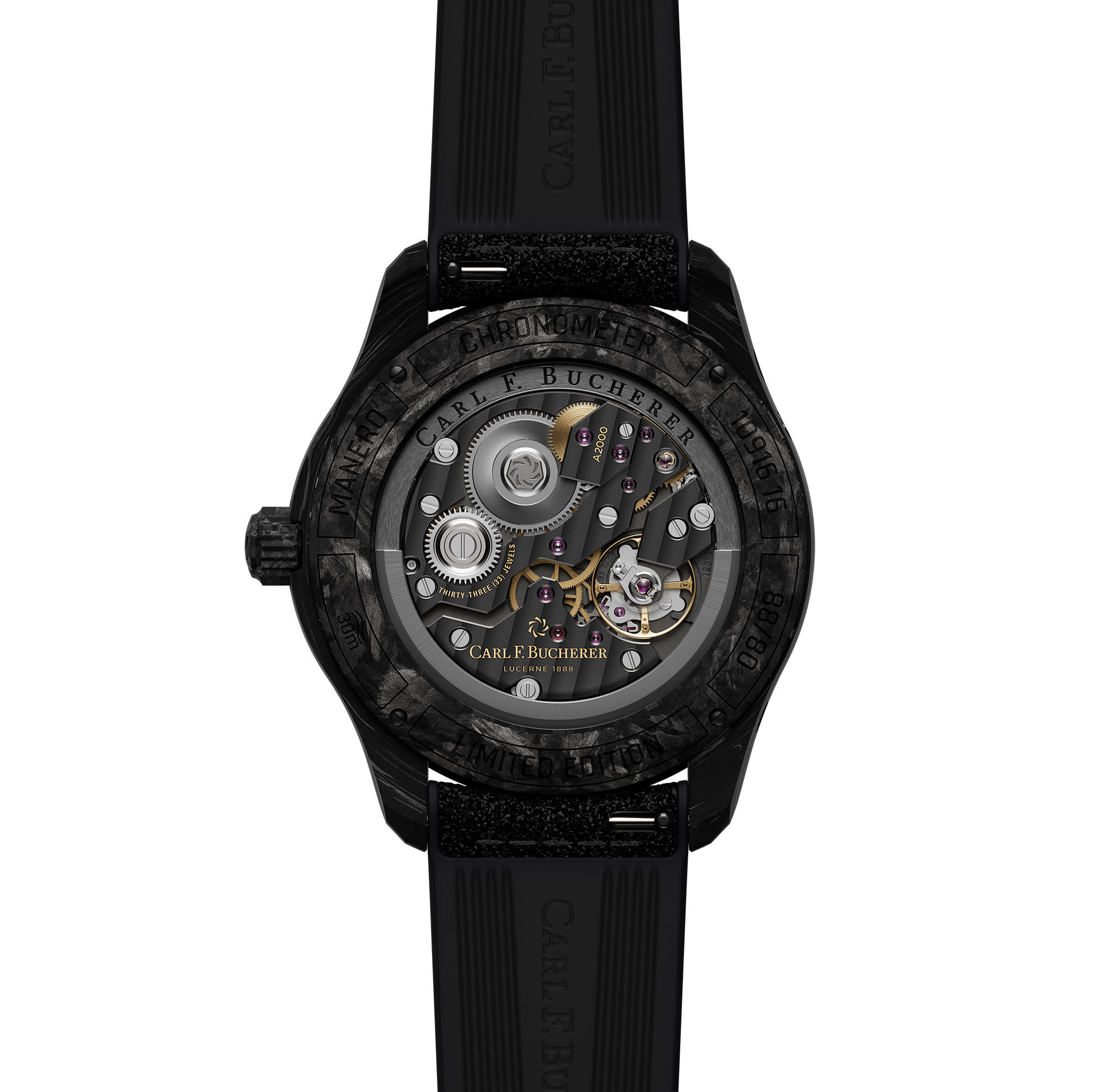 Manero Peripheral Perpetual Calendar Black